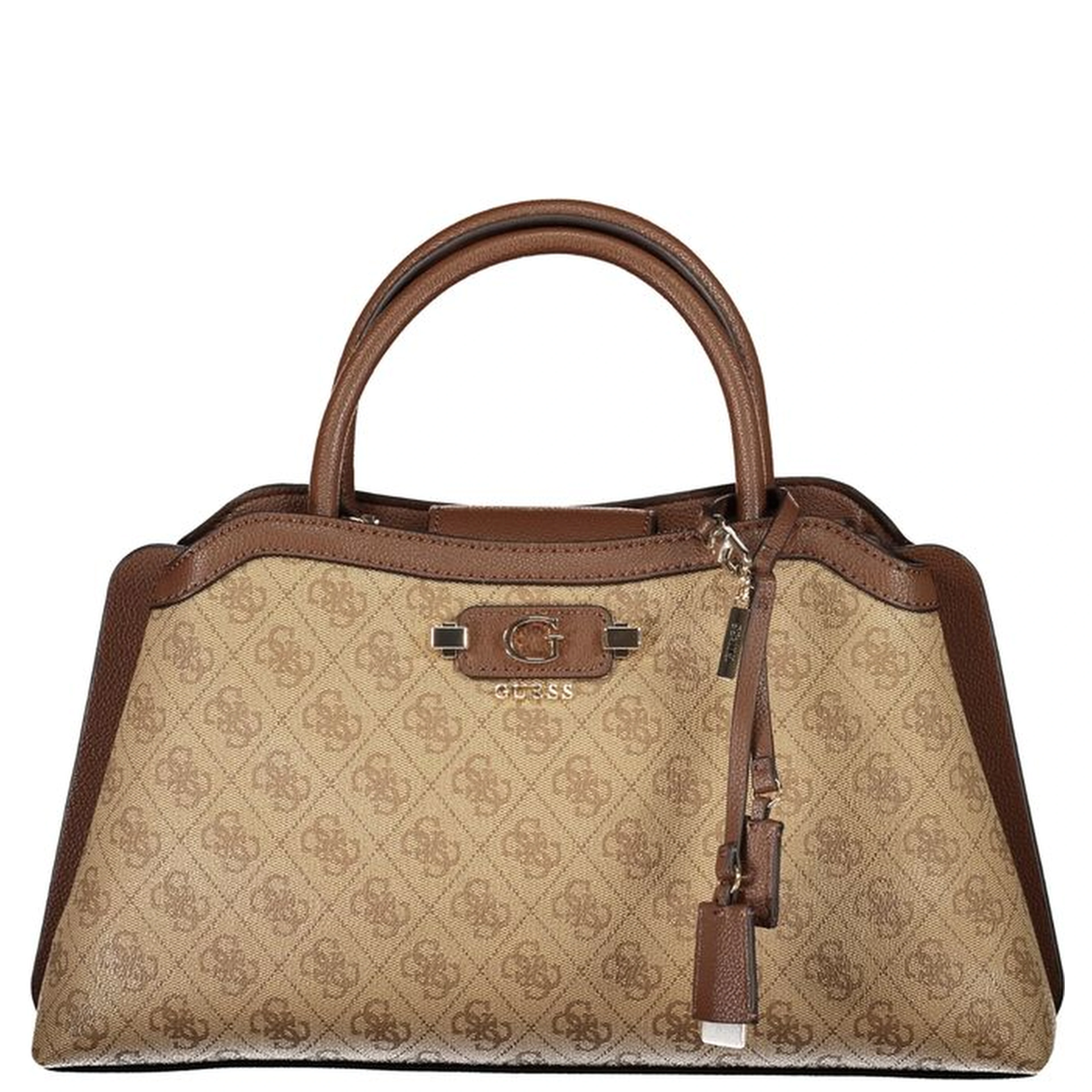 Beige Polyurethane Women's Bag