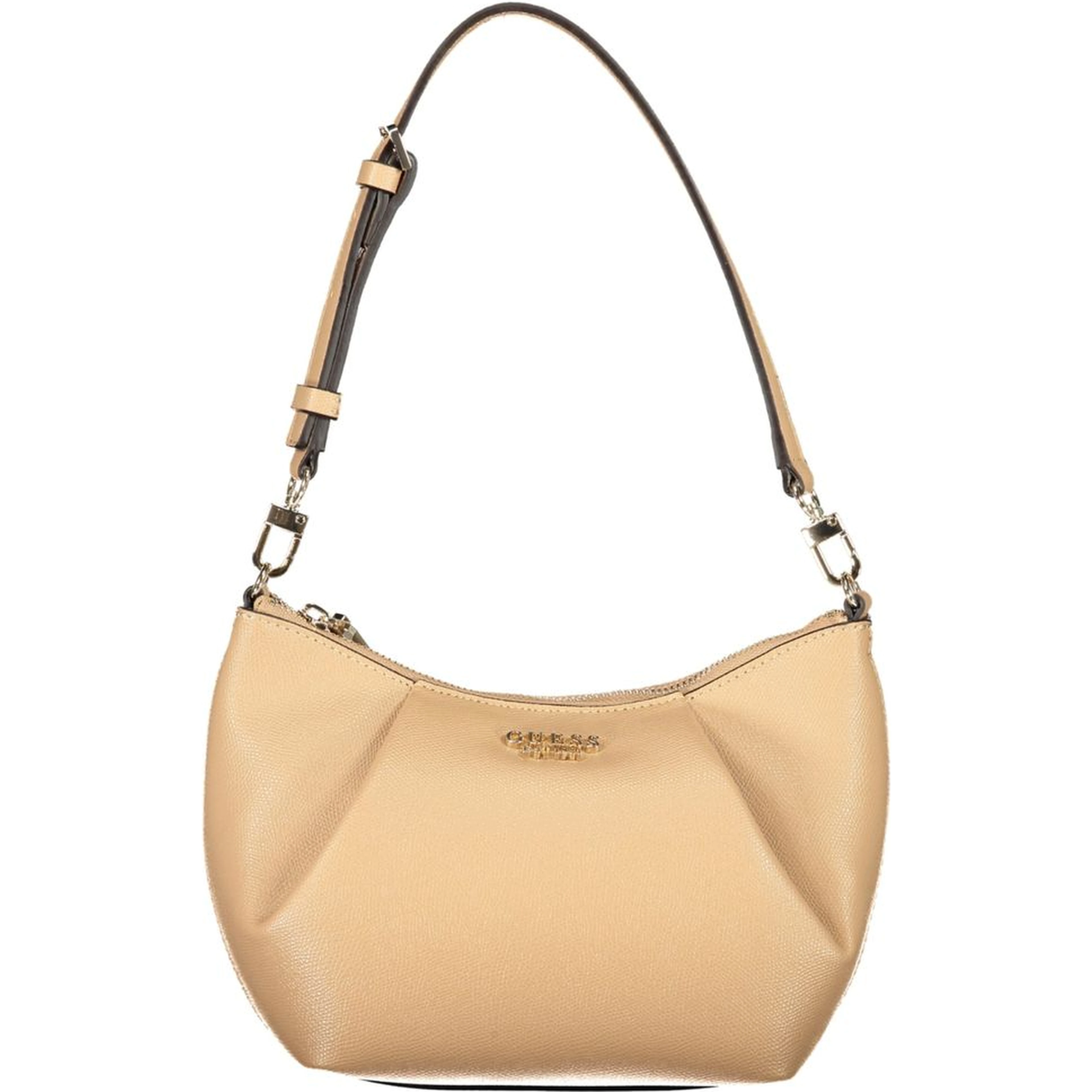 Beige Polyurethane Women's Bag