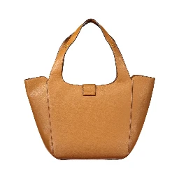 Brown Polyurethane Women's Bag