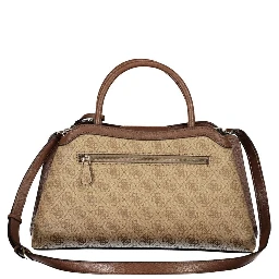 Beige Polyurethane Women's Bag