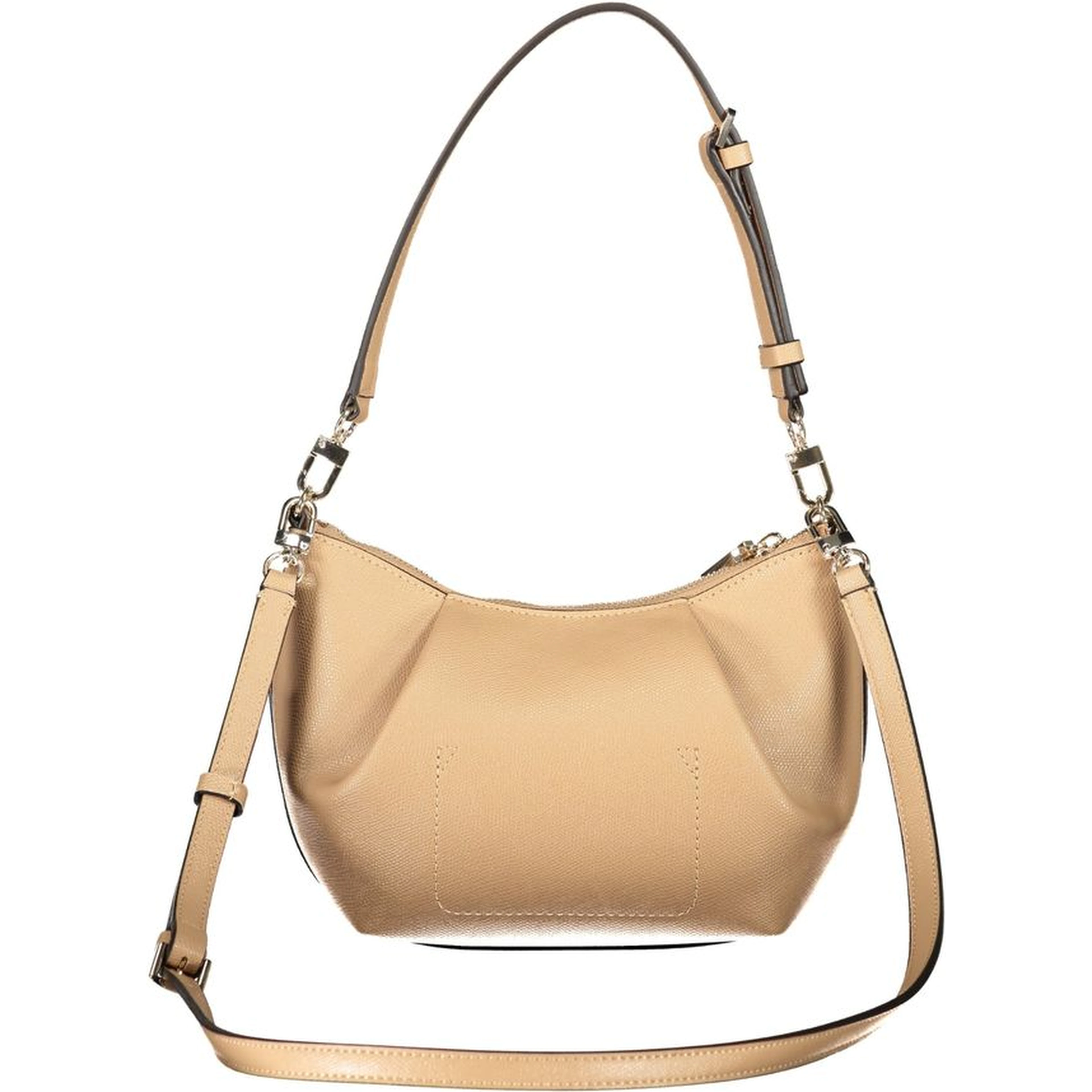 Beige Polyurethane Women's Bag