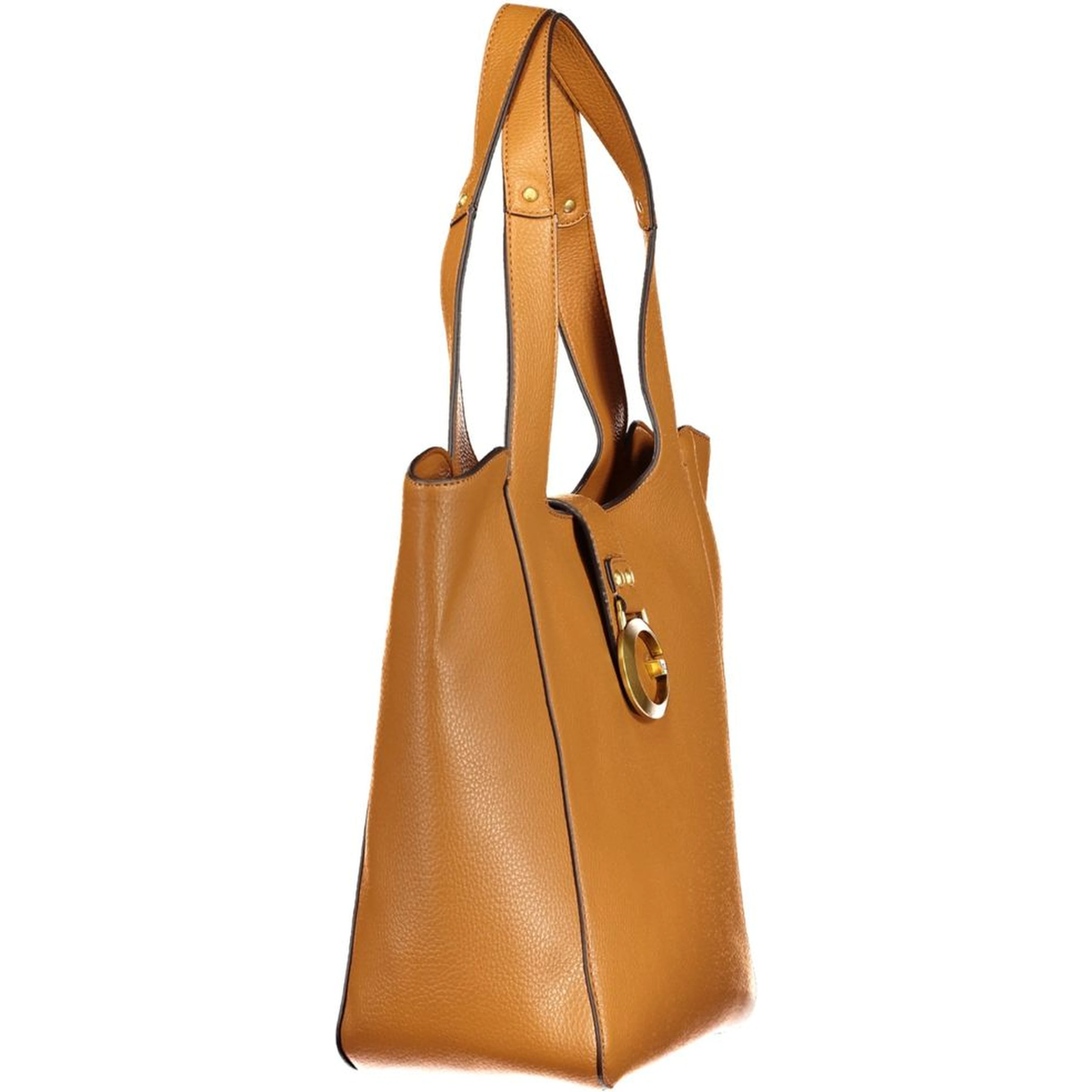Brown Polyurethane Women's Bag