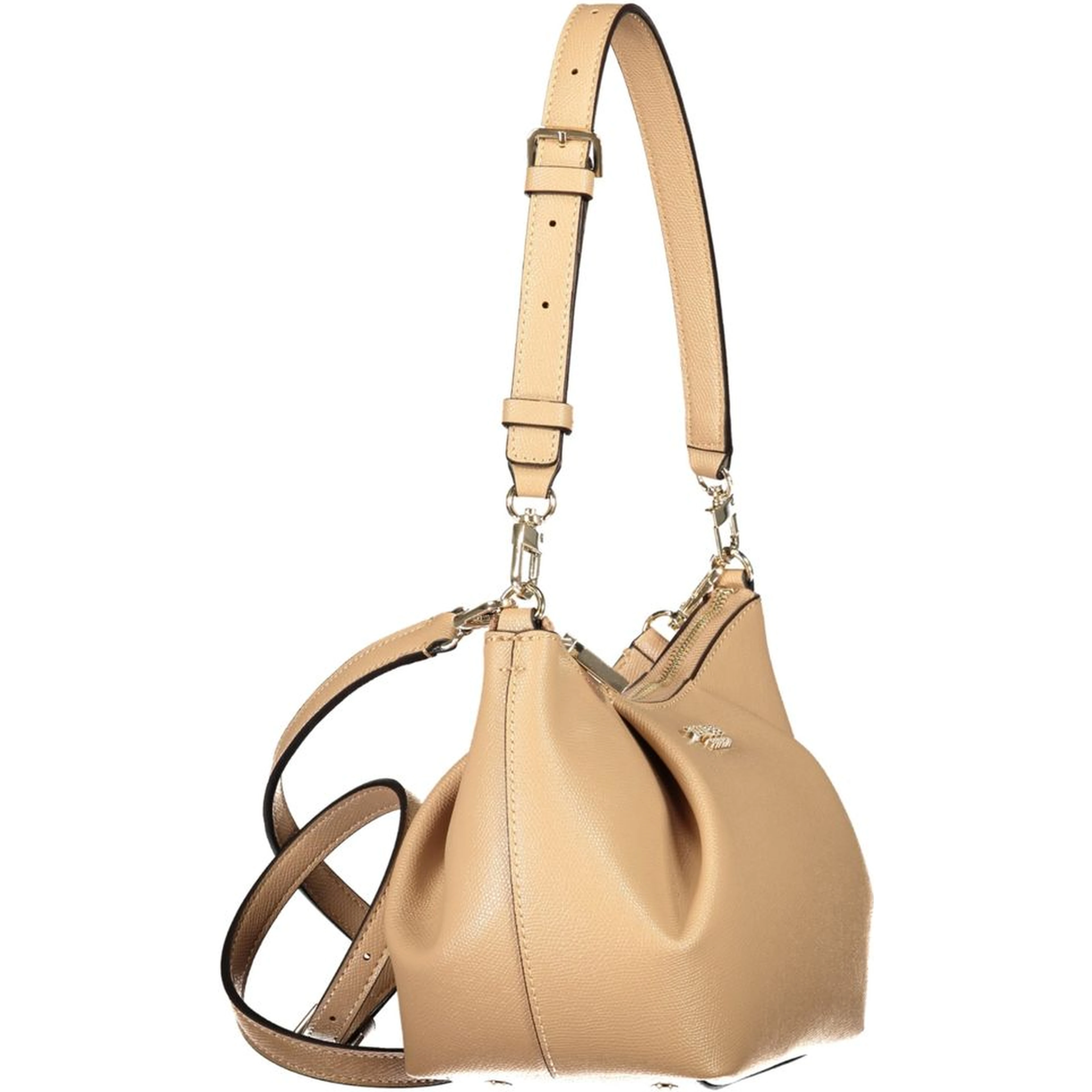 Beige Polyurethane Women's Bag