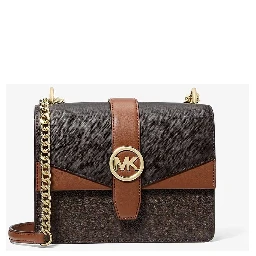 Brown Canvas Crossbody Bag