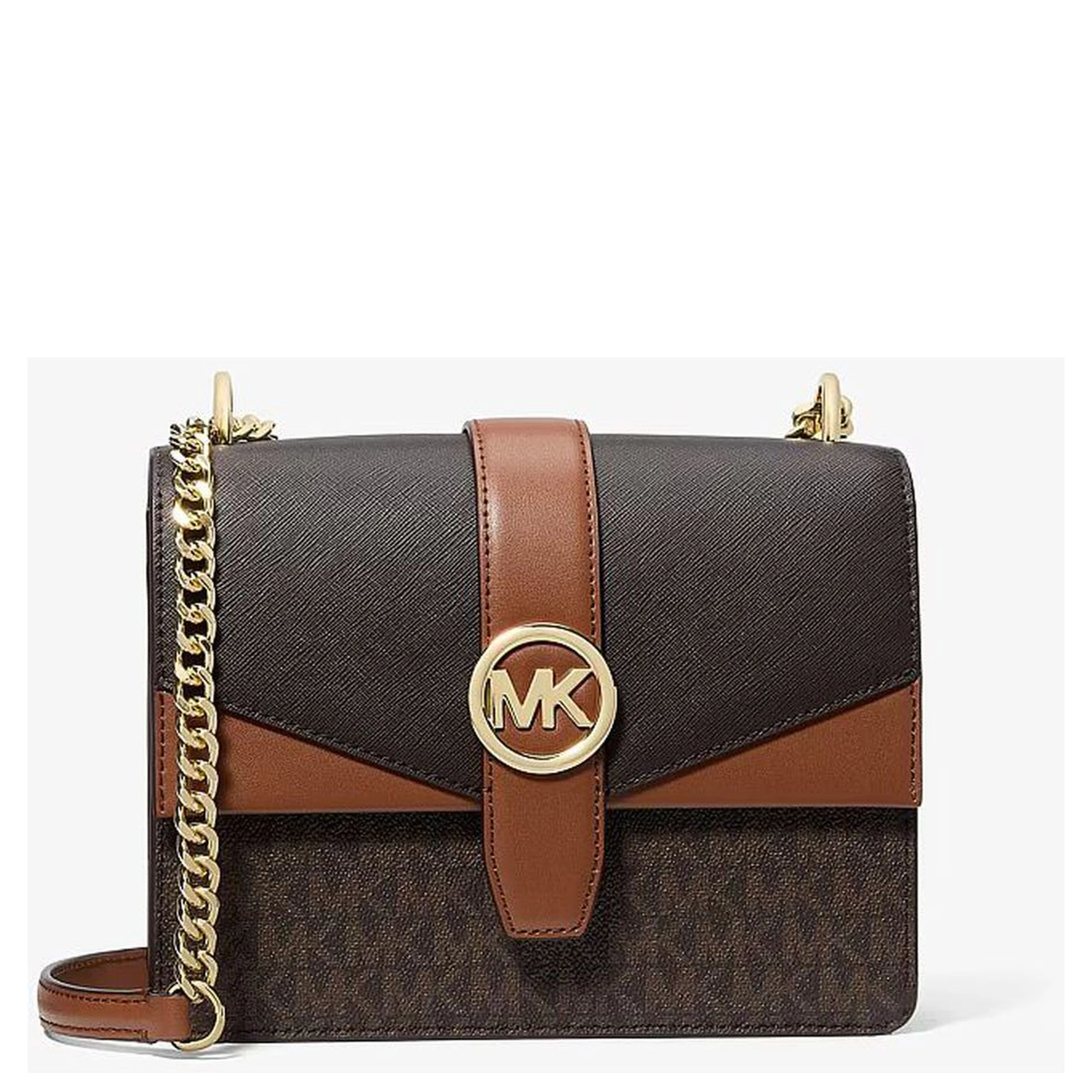 Brown Canvas Crossbody Bag