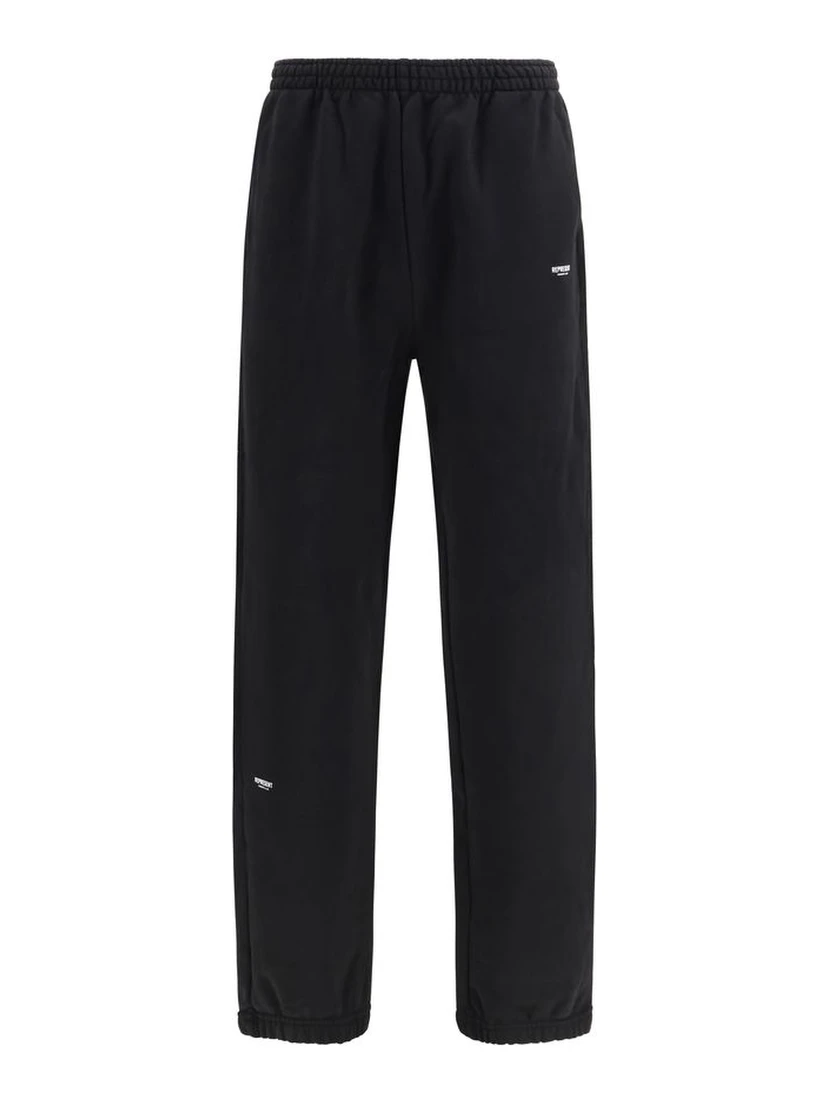 Black Cotton Athletic Pants