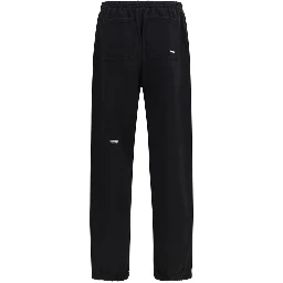 Black Cotton Athletic Pants