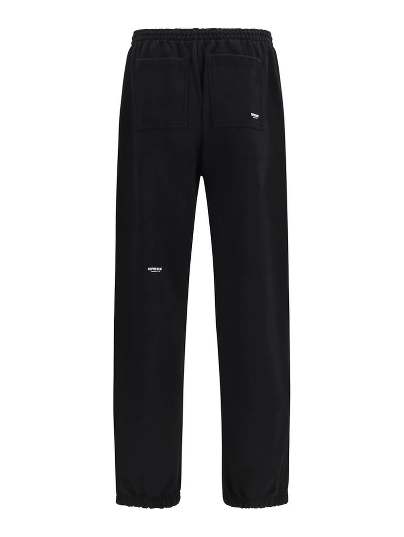 Black Cotton Athletic Pants