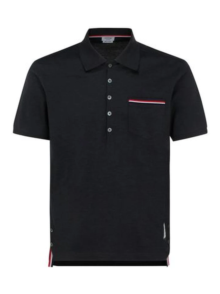 Gray Cotton Polo Shirt