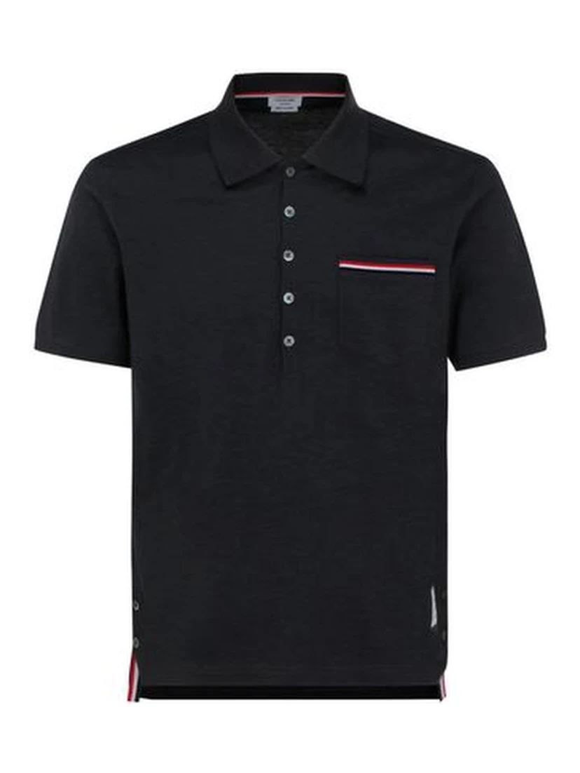 Gray Cotton Polo Shirt