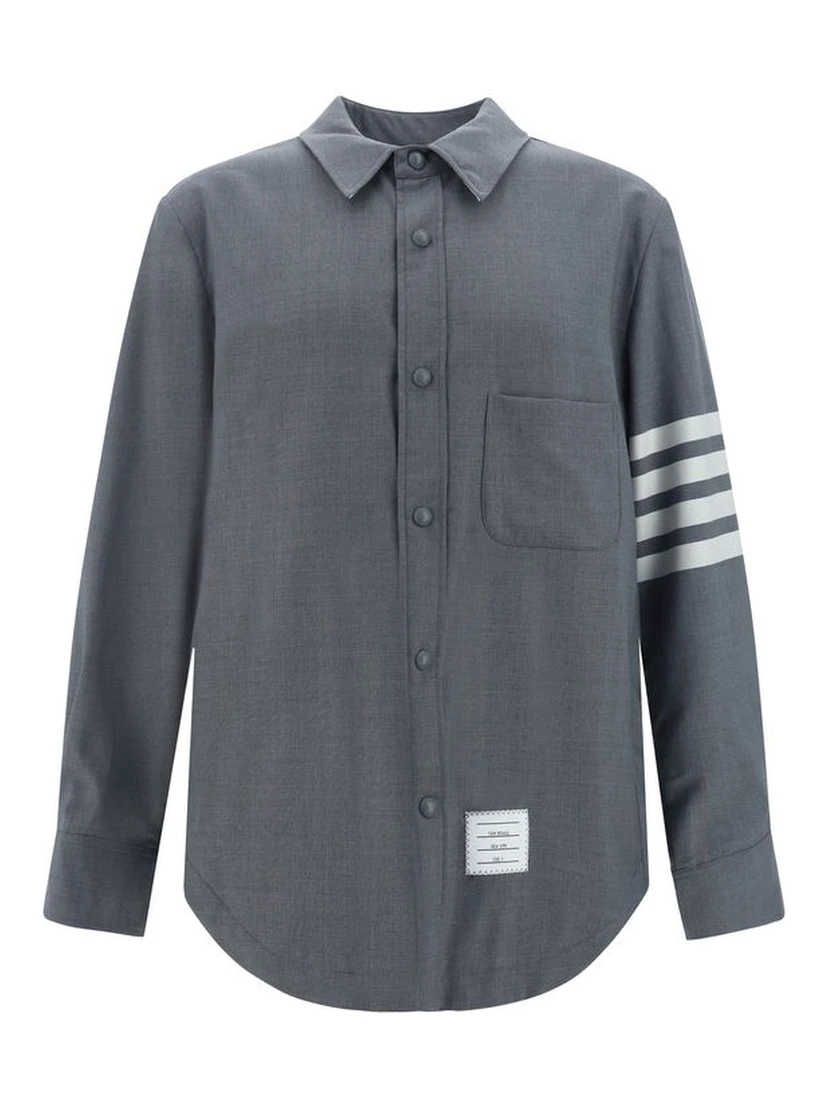 Gray Wool Oves Aries Dress Shirt