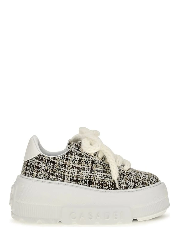 Multicolor Fabric Platform Sneakers