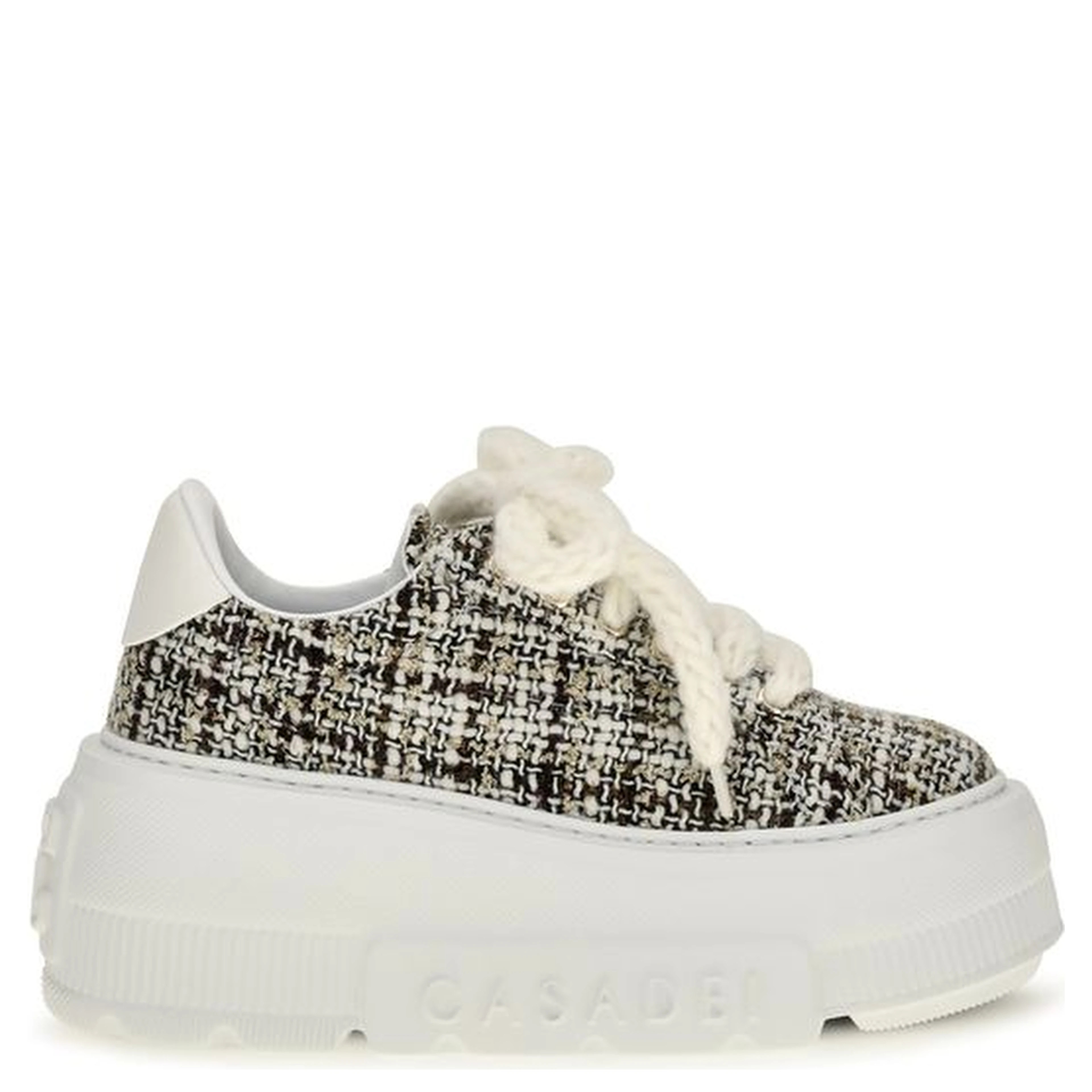 Multicolor Fabric Platform Sneakers