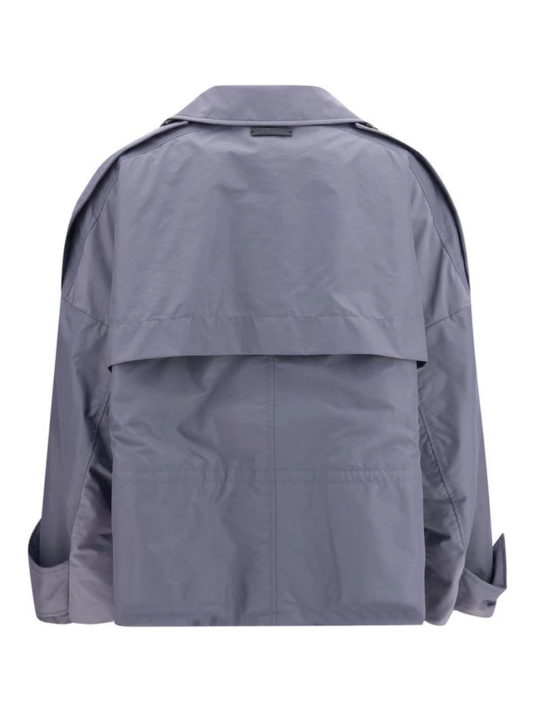 Gray Polyamide Full-Length Jacket alternative
