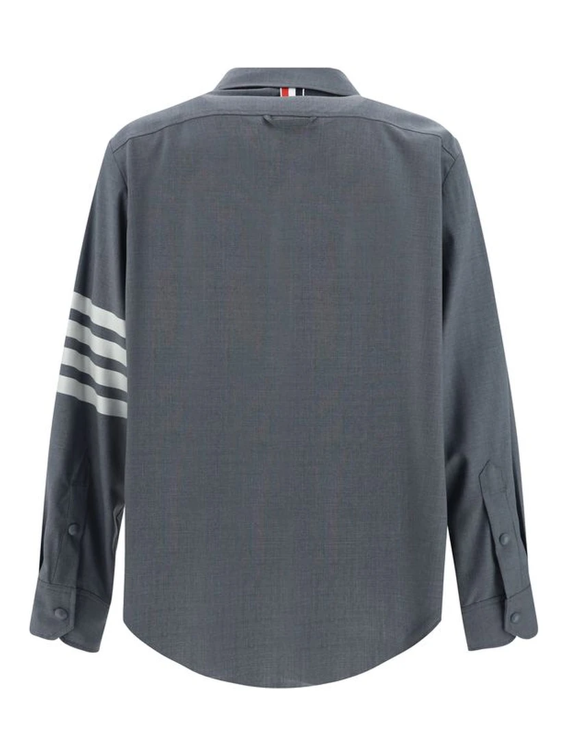 Gray Wool Oves Aries Dress Shirt