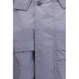 Gray Polyamide Full-Length Jacket