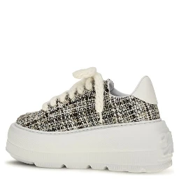Multicolor Fabric Platform Sneakers
