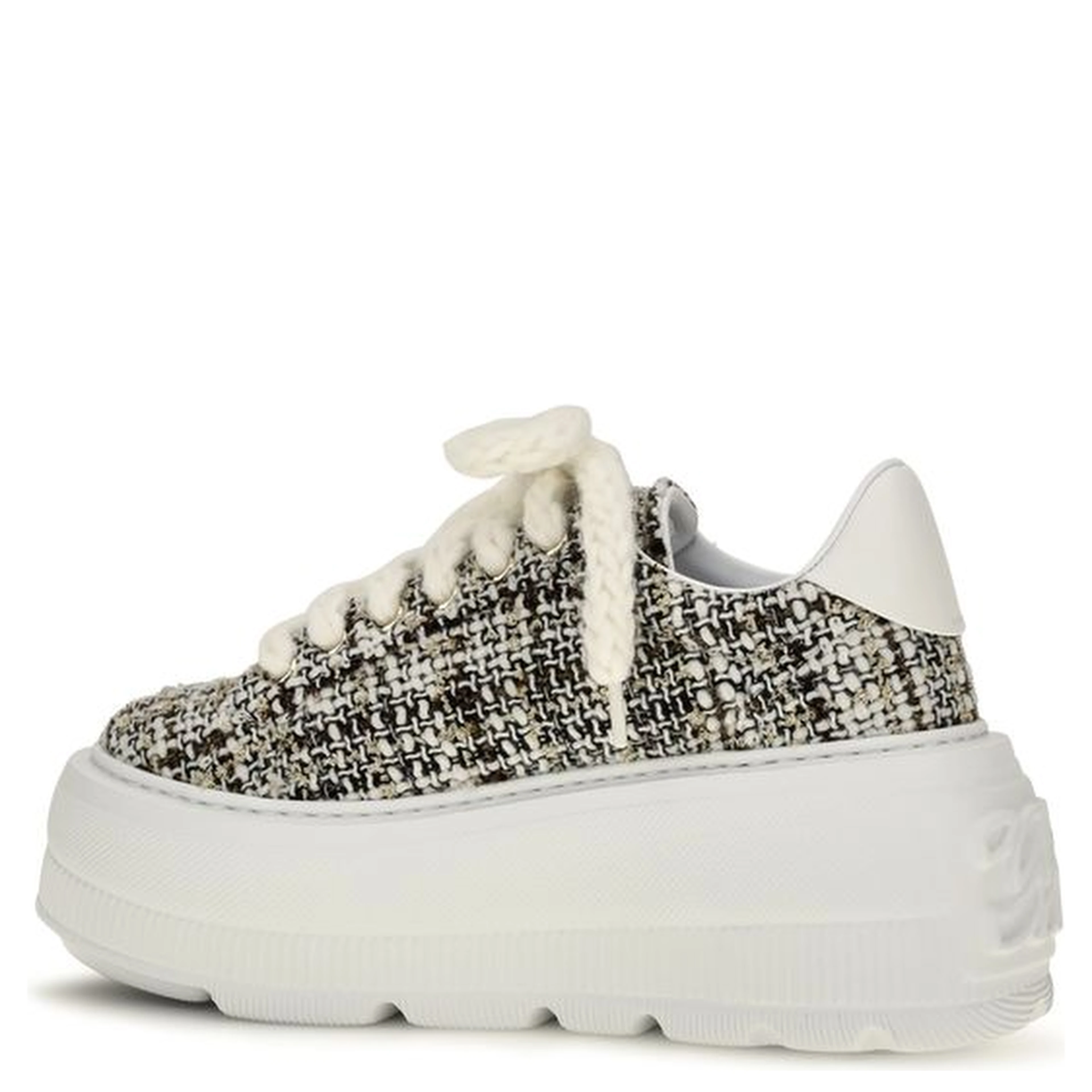 Multicolor Fabric Platform Sneakers