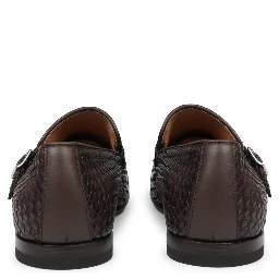 MOCASSINO IN PELLE INTRECCIATA