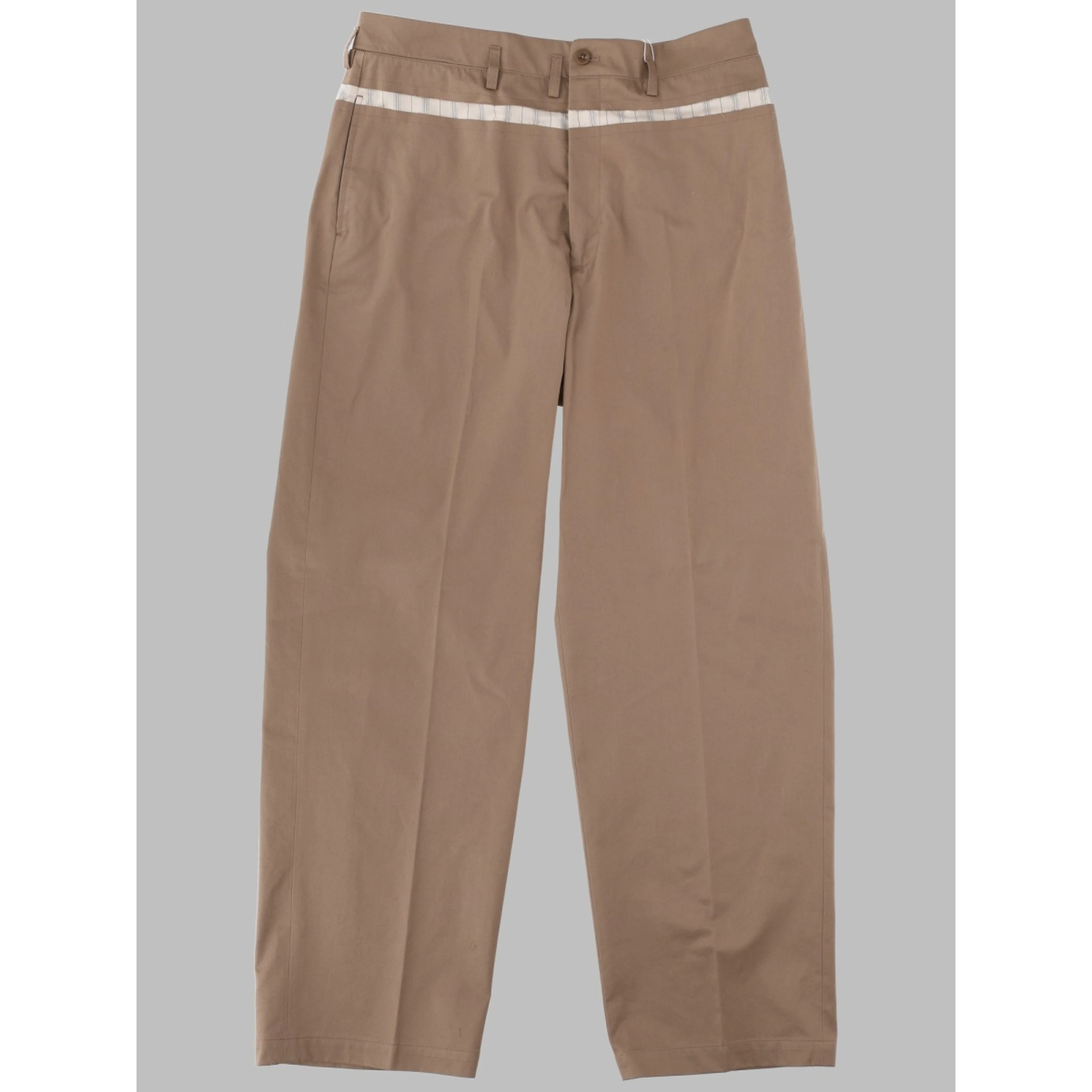 PANTALONE A GAMBA LARGA IN COTONE CERATO