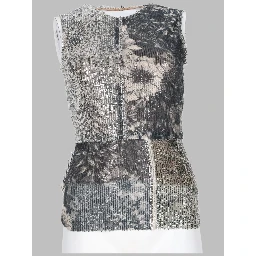 TOP FLOREALE CON PAILLETTES