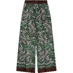 PANTALONE IN SETA CON STAMPA PAISLEY
