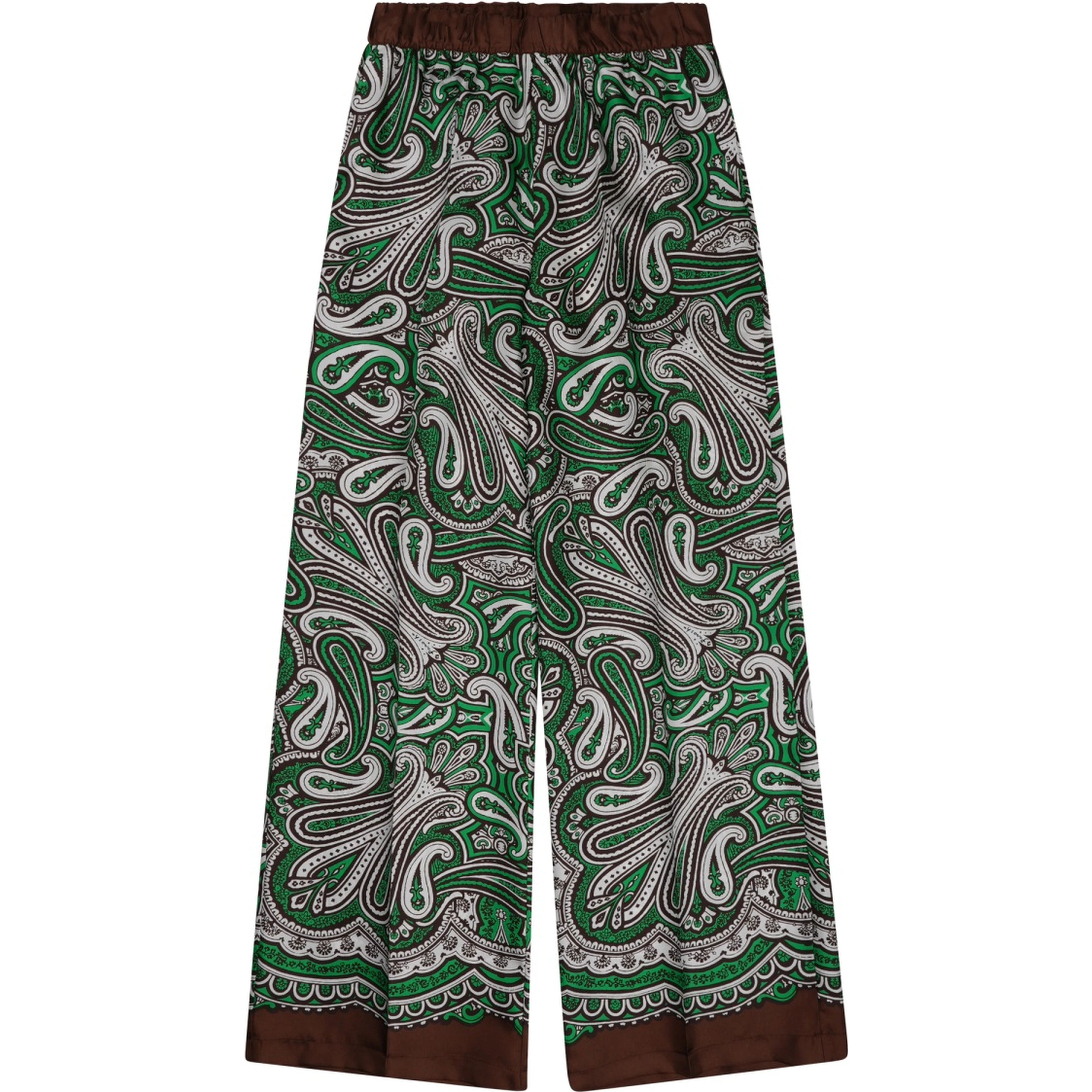 PANTALONE IN SETA CON STAMPA PAISLEY