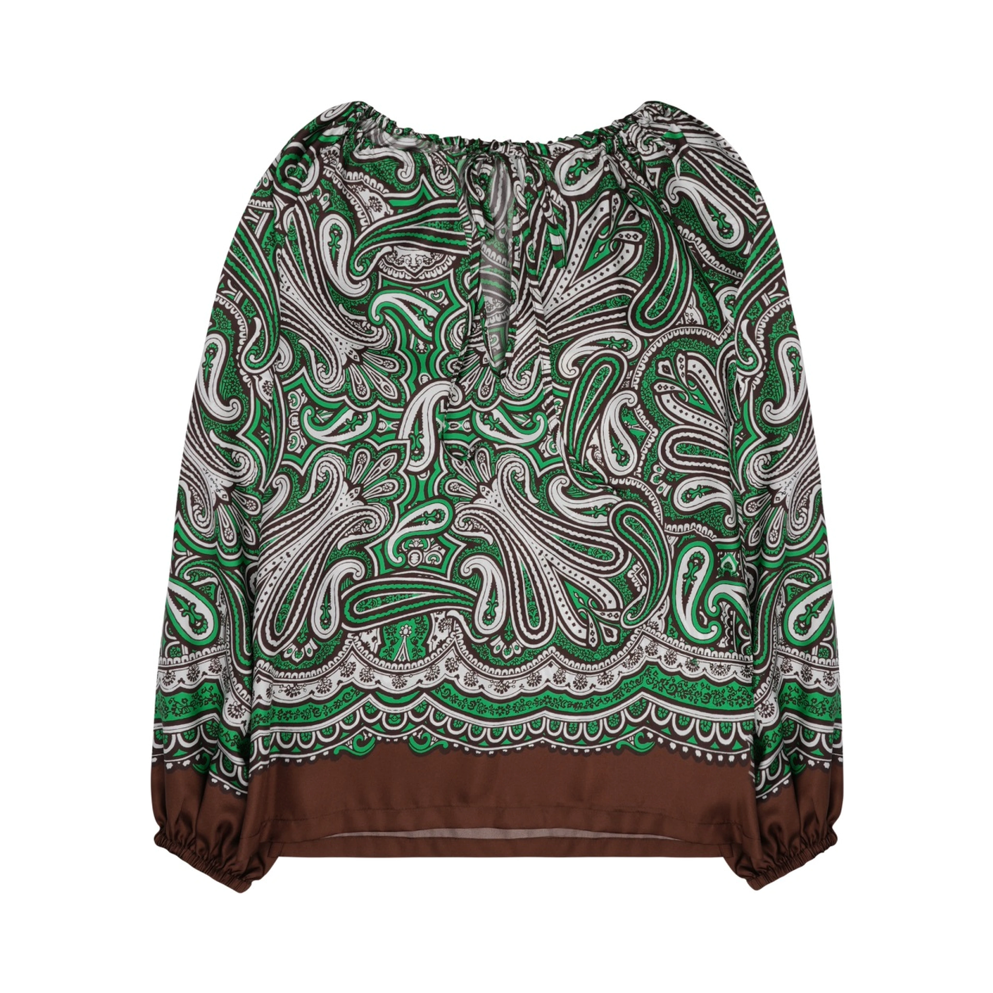 BLUSA IN SETA CON STAMPA PAISLEY