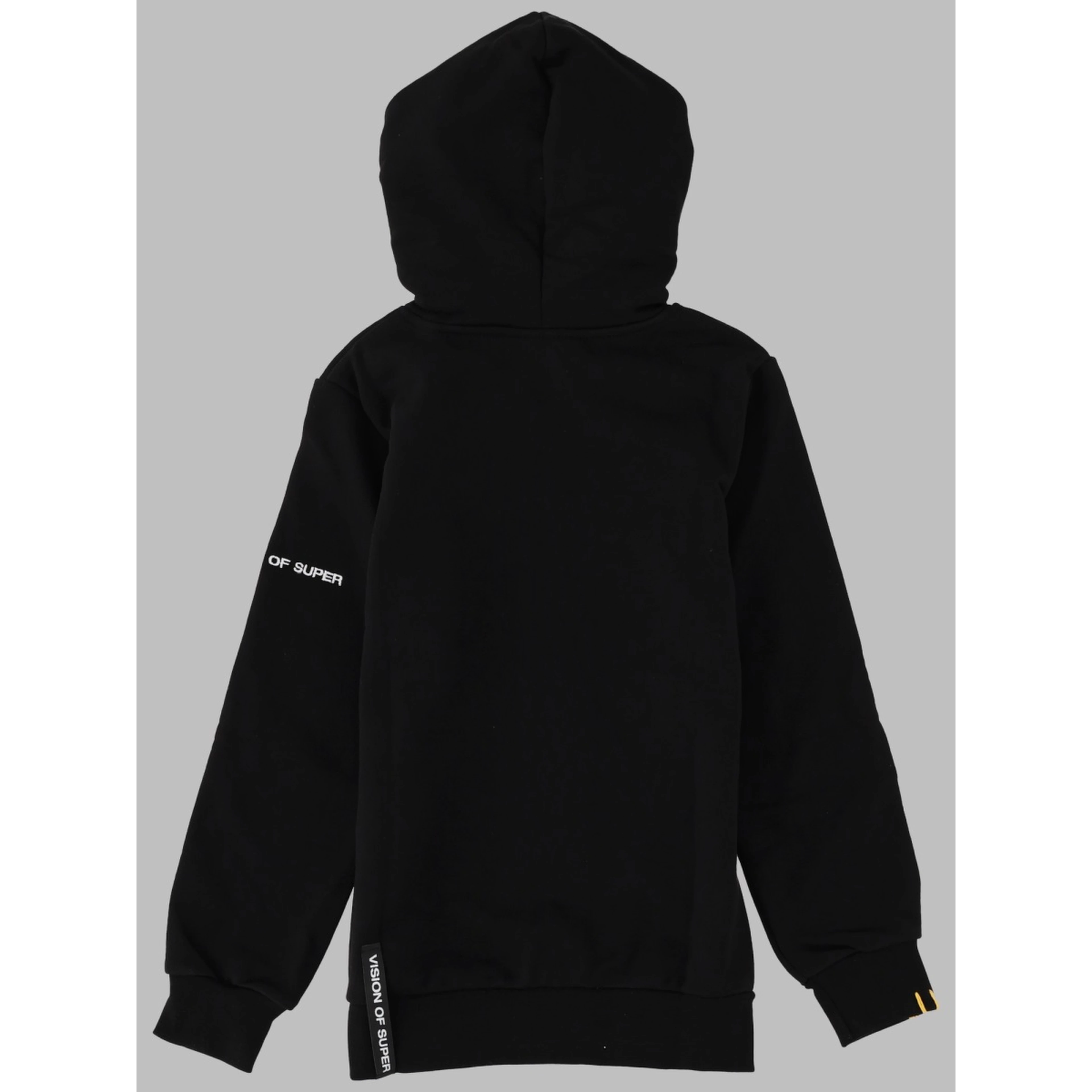 BLACK KIDS HOODIE WITH HARLEQUIN PRINT