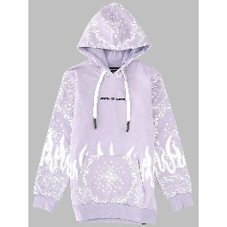 LILAC KIDS HOODIE WITH BANDANA PRINT