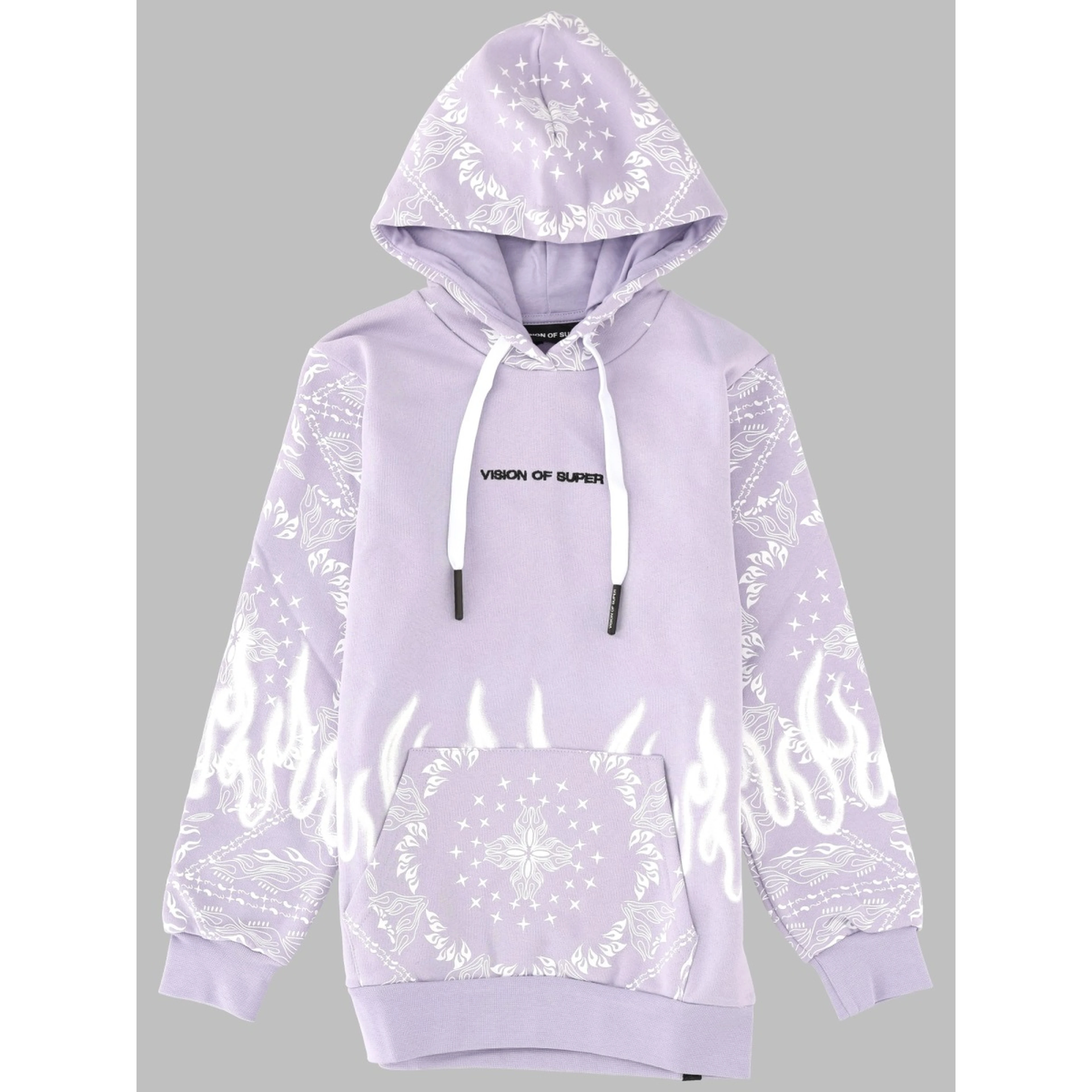 LILAC KIDS HOODIE WITH BANDANA PRINT