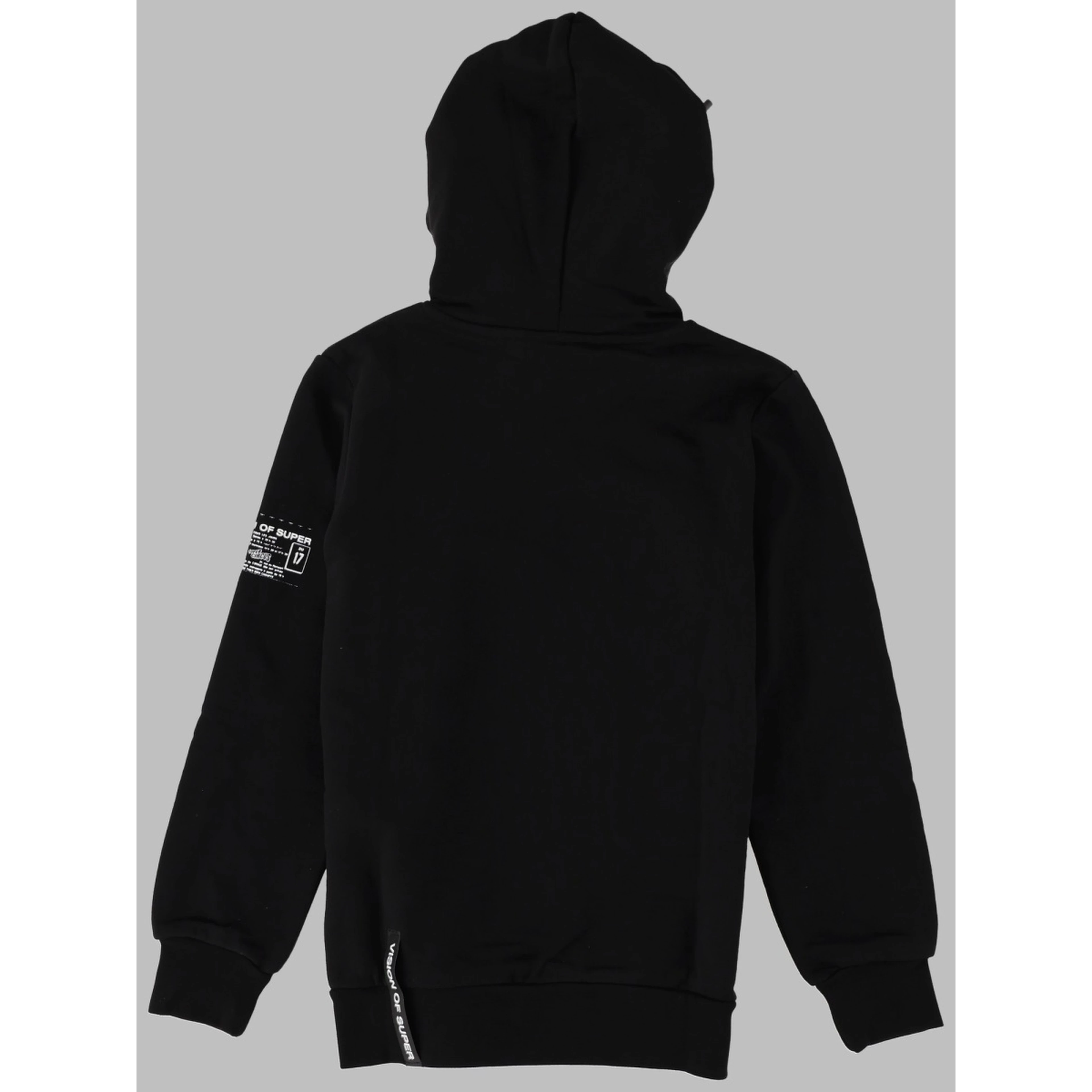 BLACK KIDS HOODIE WITH TONGUE PRINT