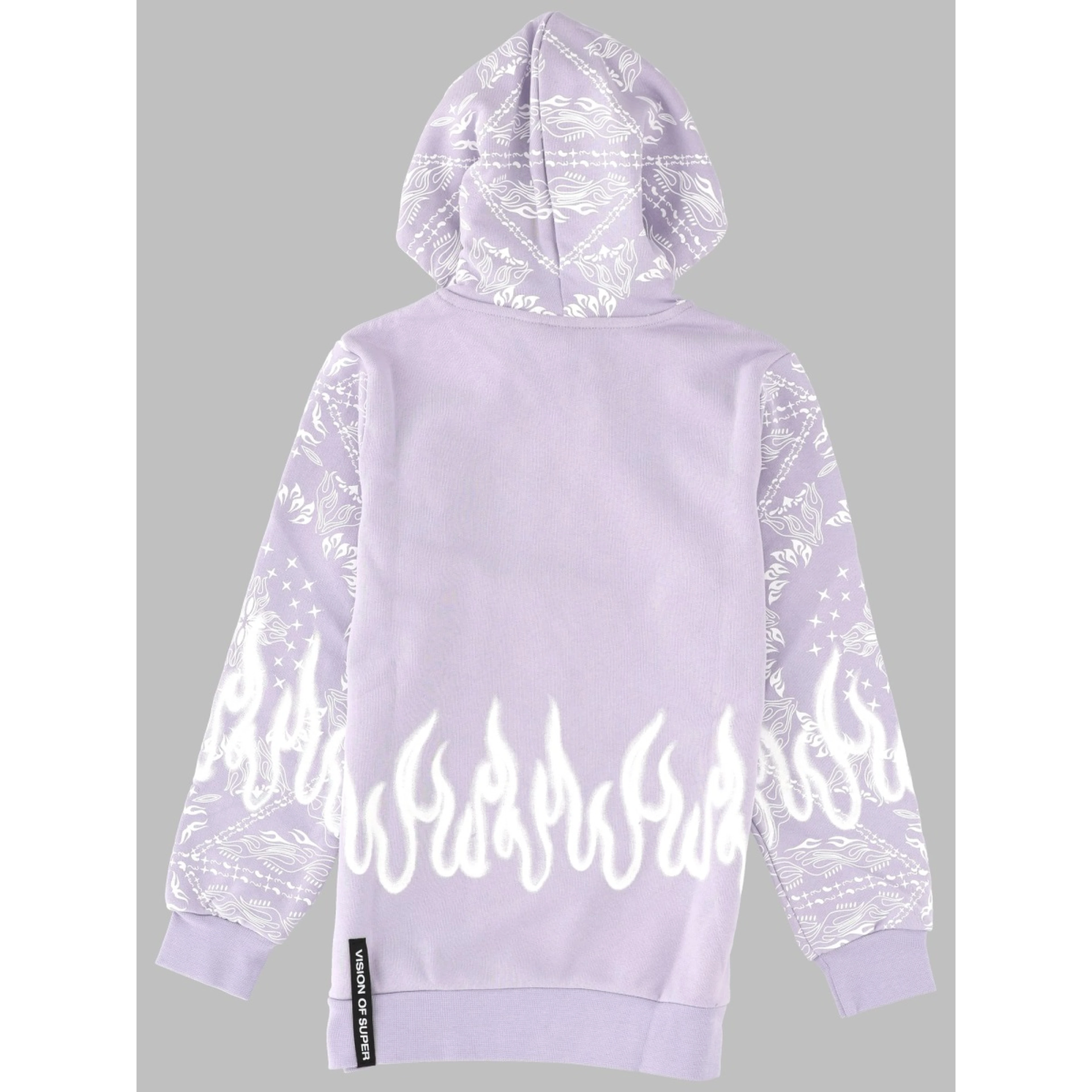 LILAC KIDS HOODIE WITH BANDANA PRINT