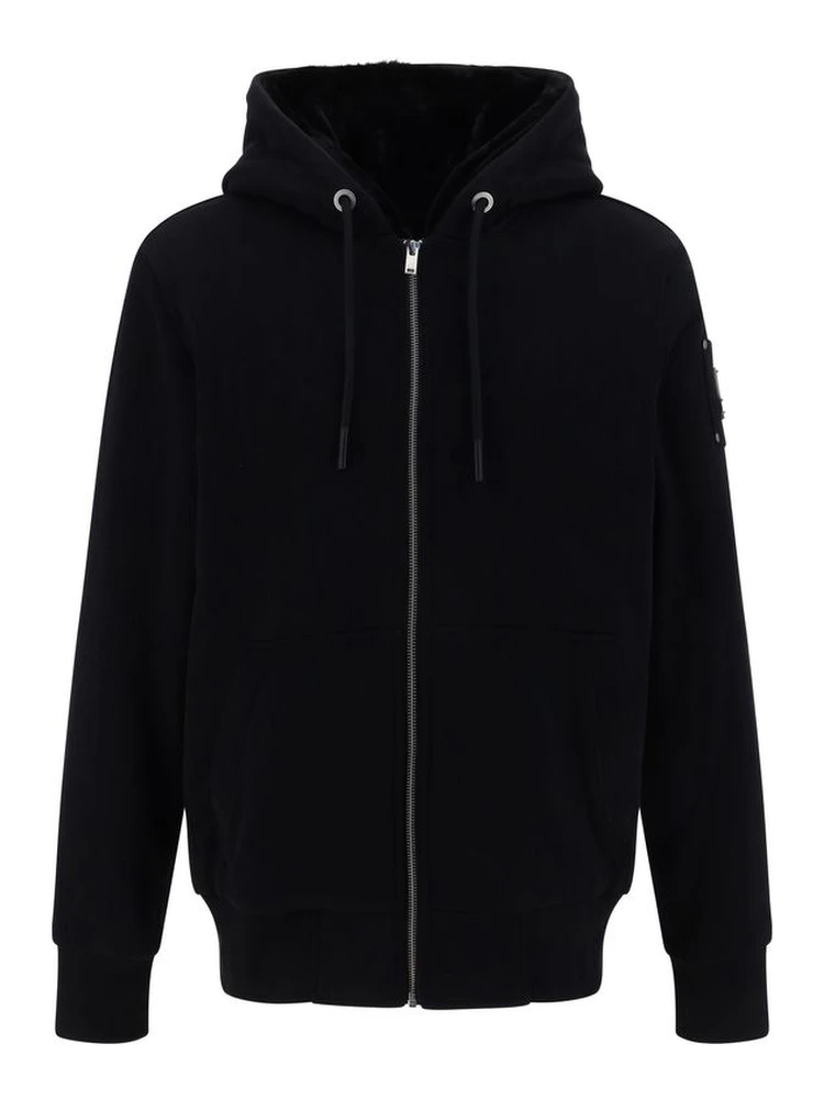 Black Polyester Hoodie