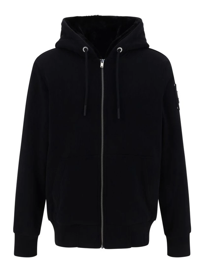 Black Polyester Hoodie