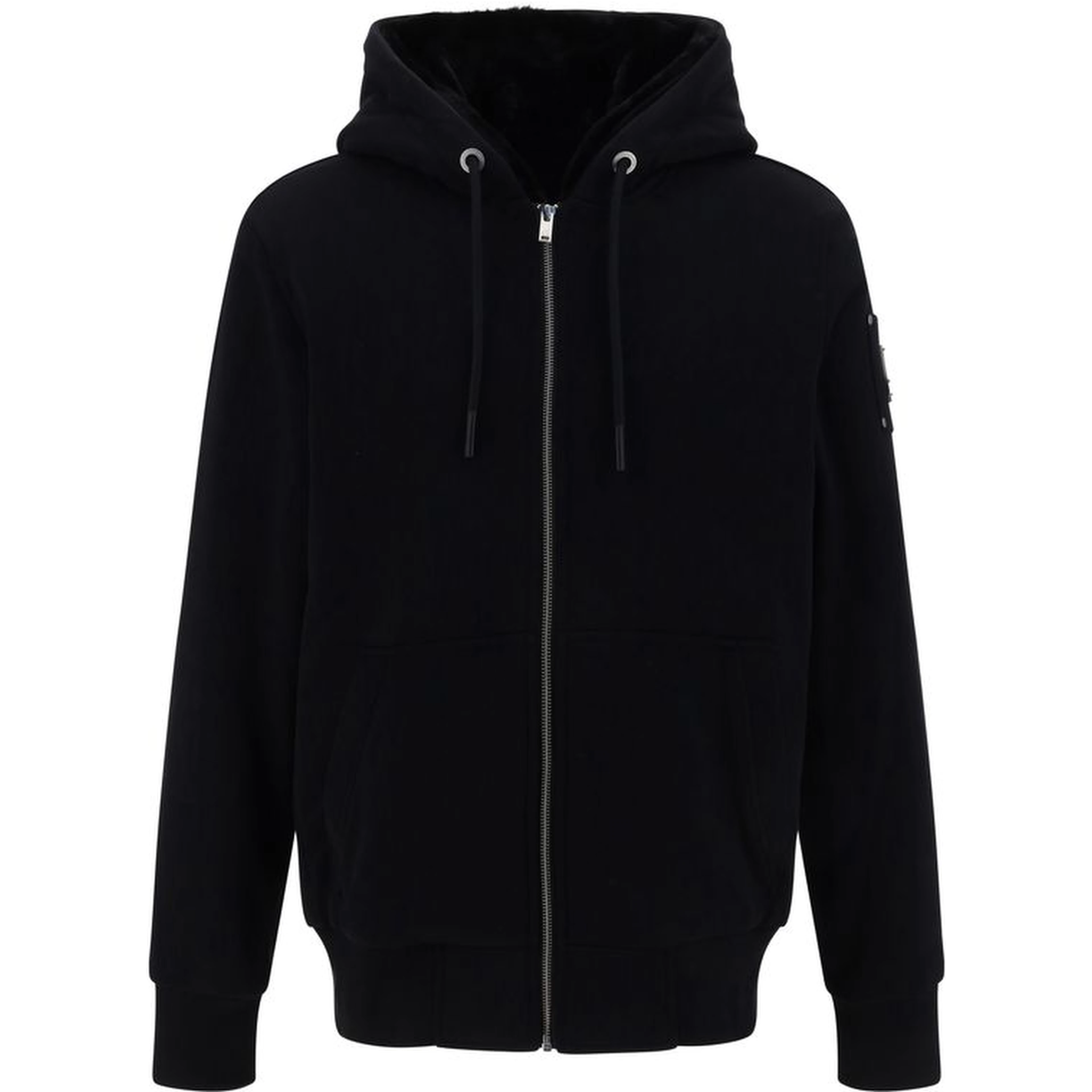 Black Polyester Hoodie