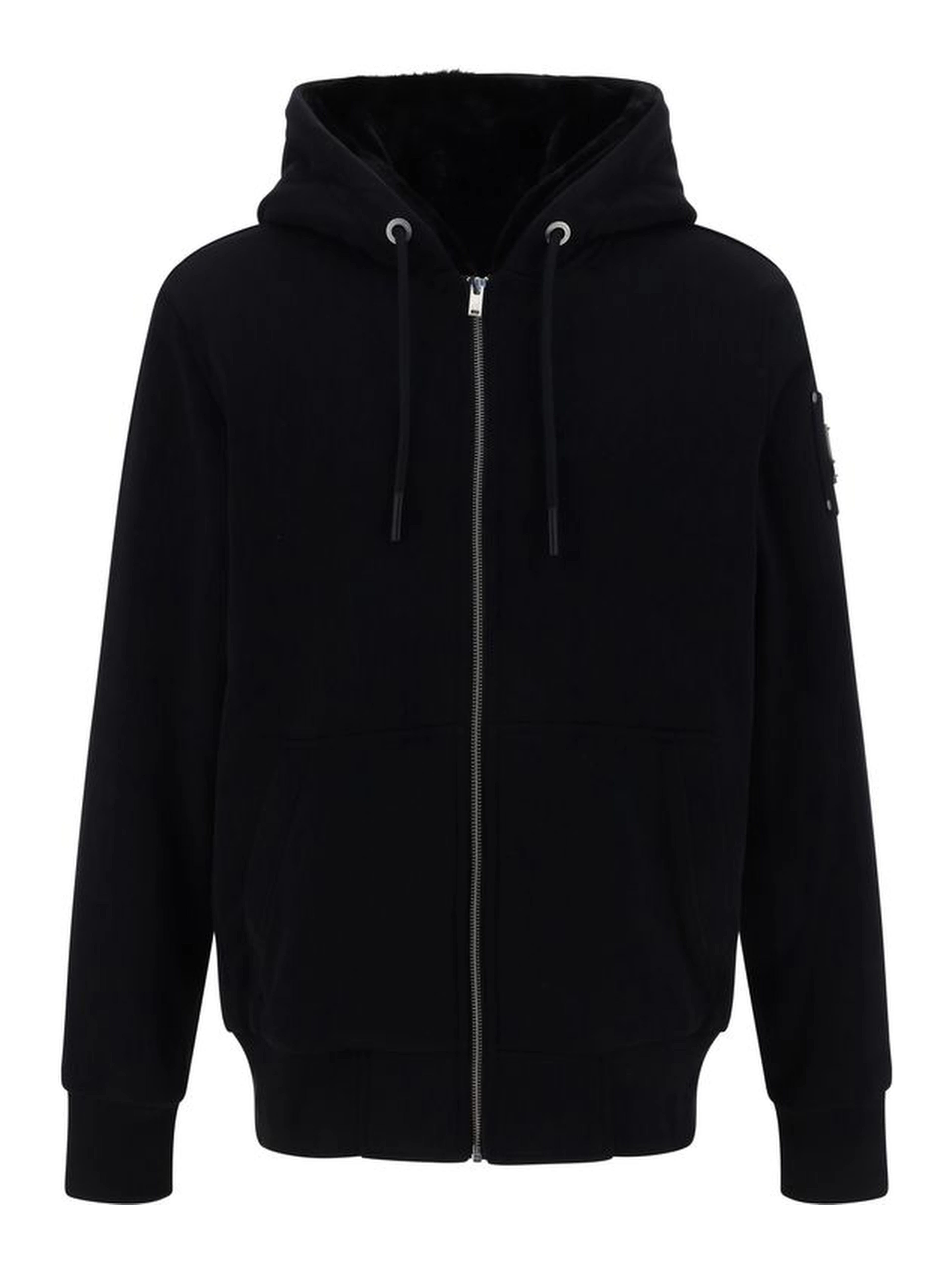 Black Polyester Hoodie