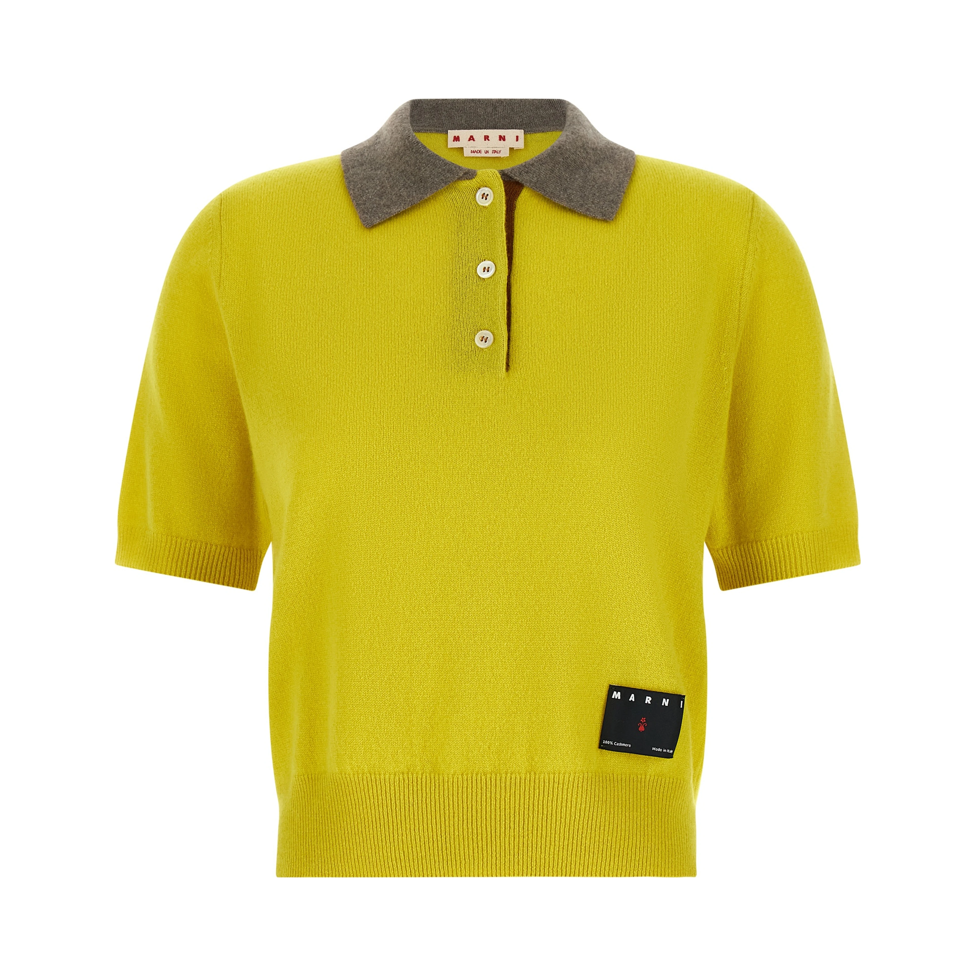 Bicolor Cashmere Polo Shirt