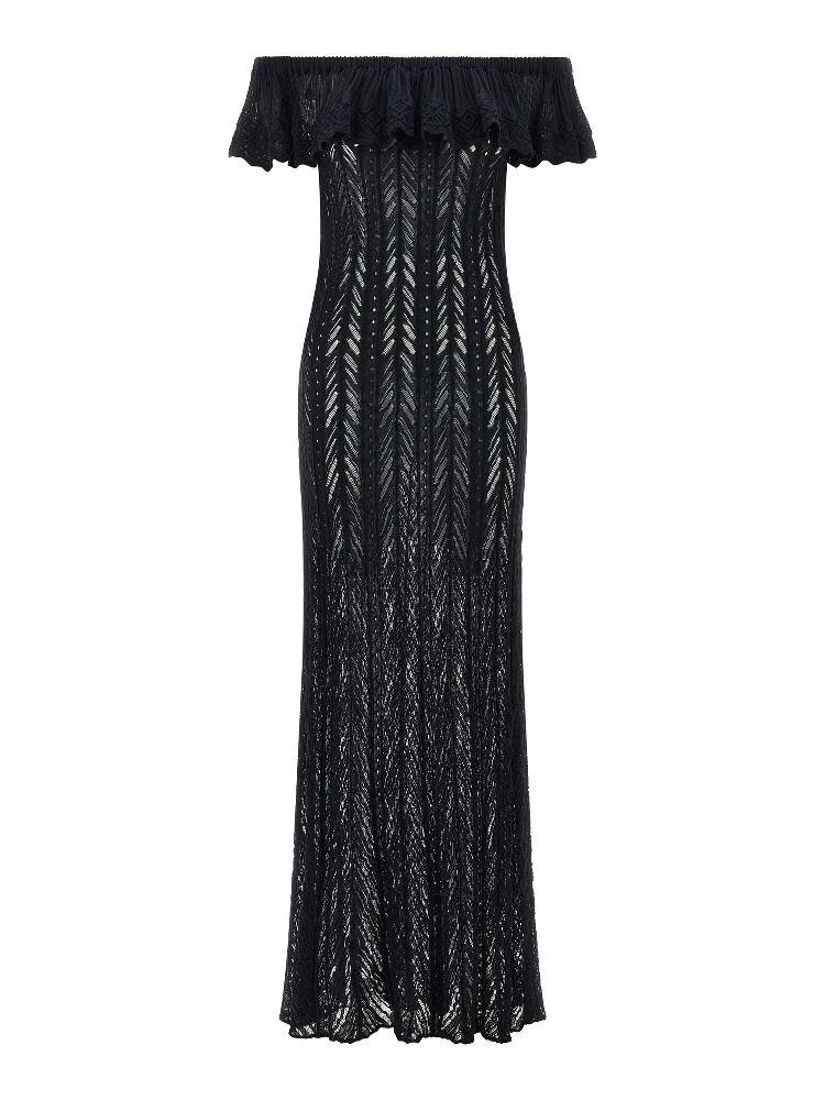 Blue Cotton Long Dress