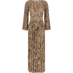 Gold Viscose Long Dress