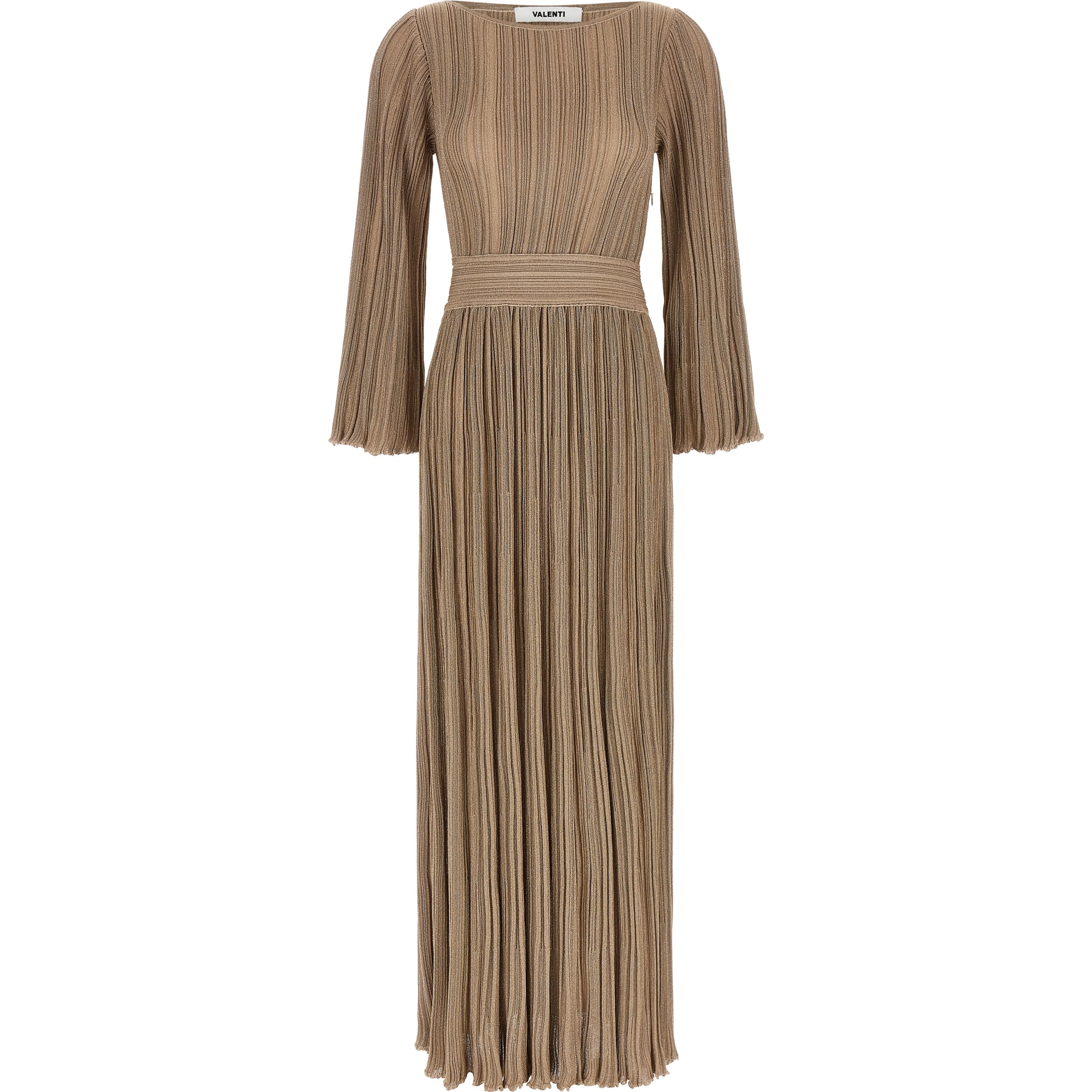 Gold Viscose Long Dress