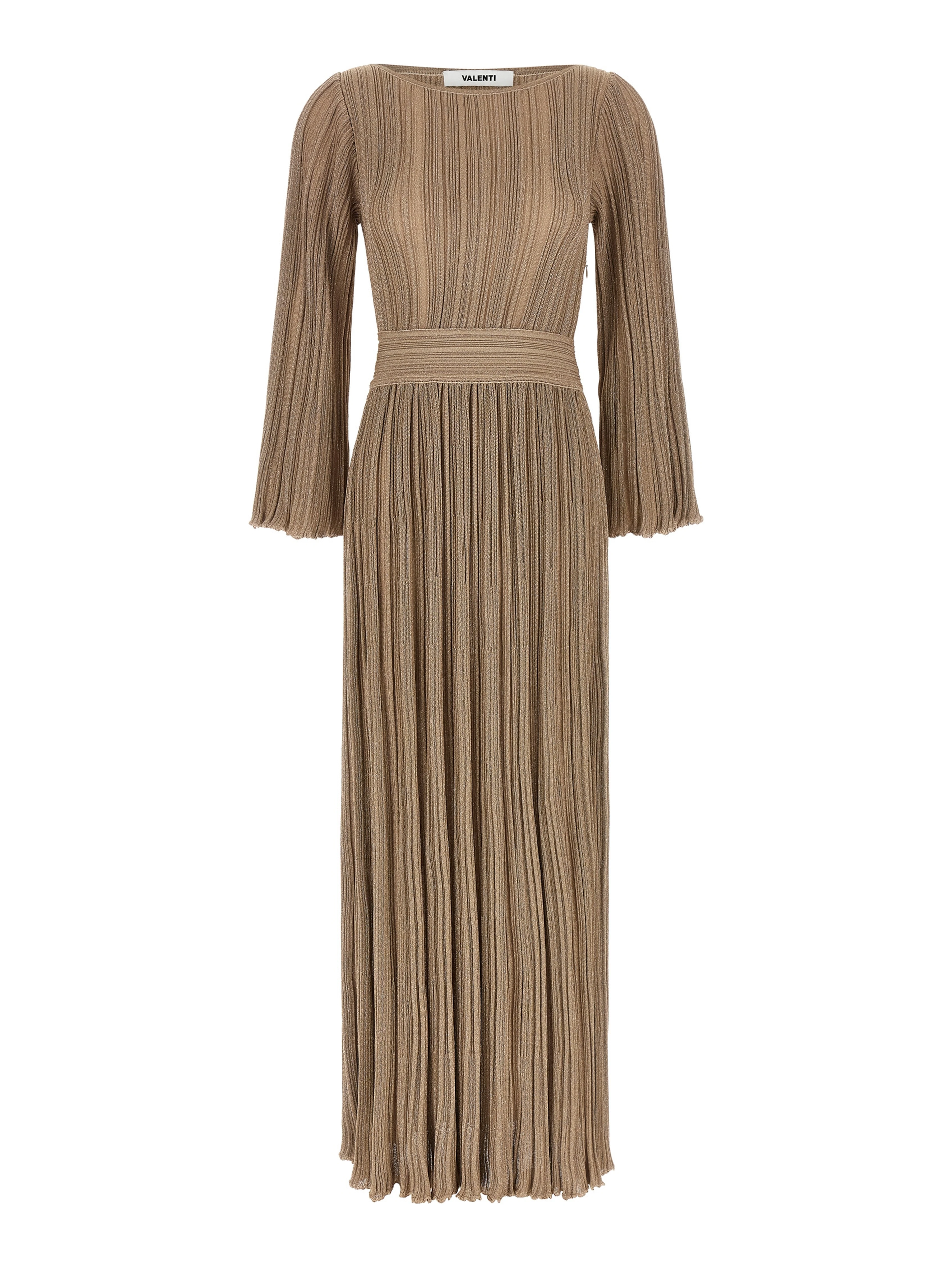 Gold Viscose Long Dress