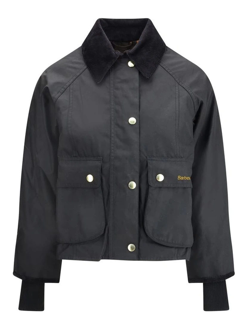 Black Cotton Full-Length Jacket