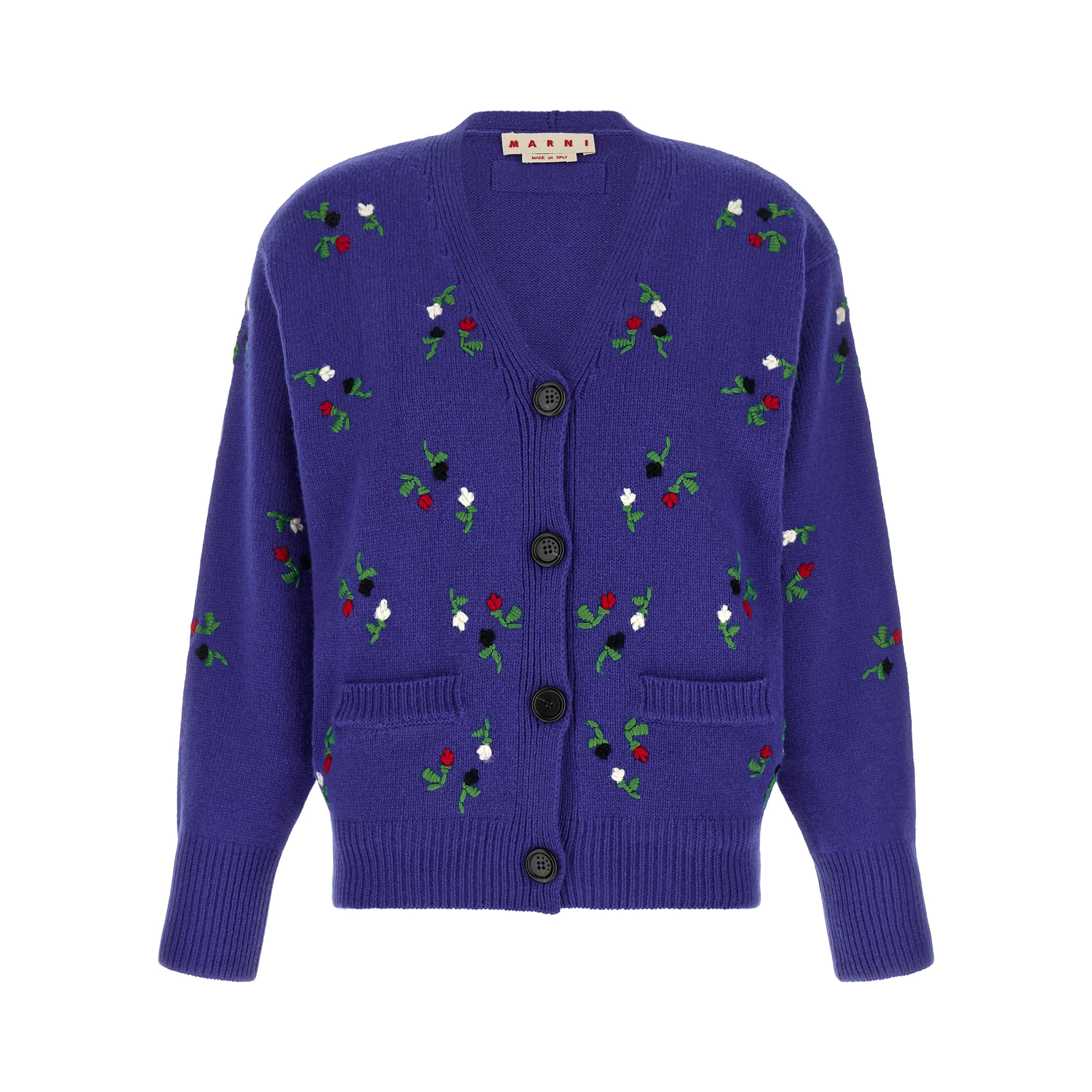 Blue Virgin Wool Cardigan