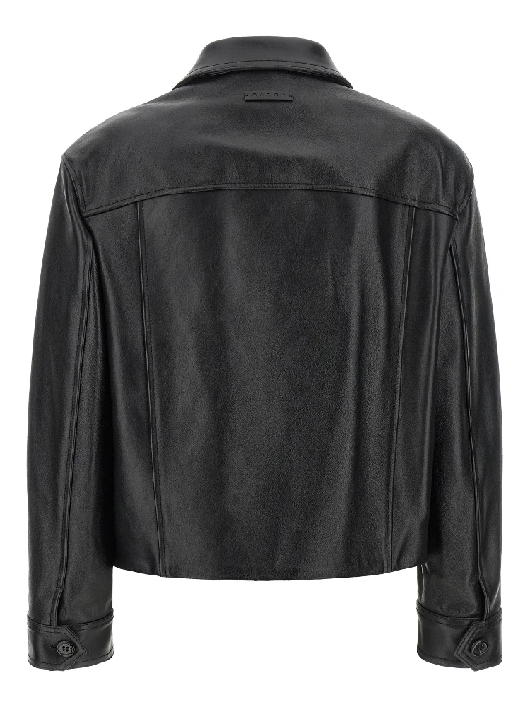 Black Calfskin Leather Jacket alternative