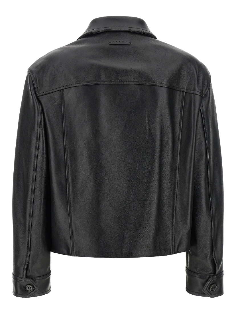 Black Calfskin Leather Jacket