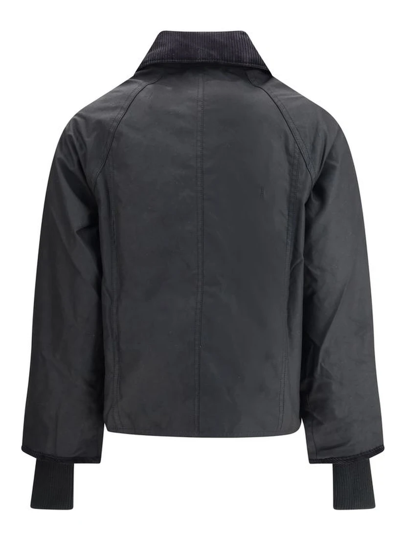 Black Cotton Full-Length Jacket