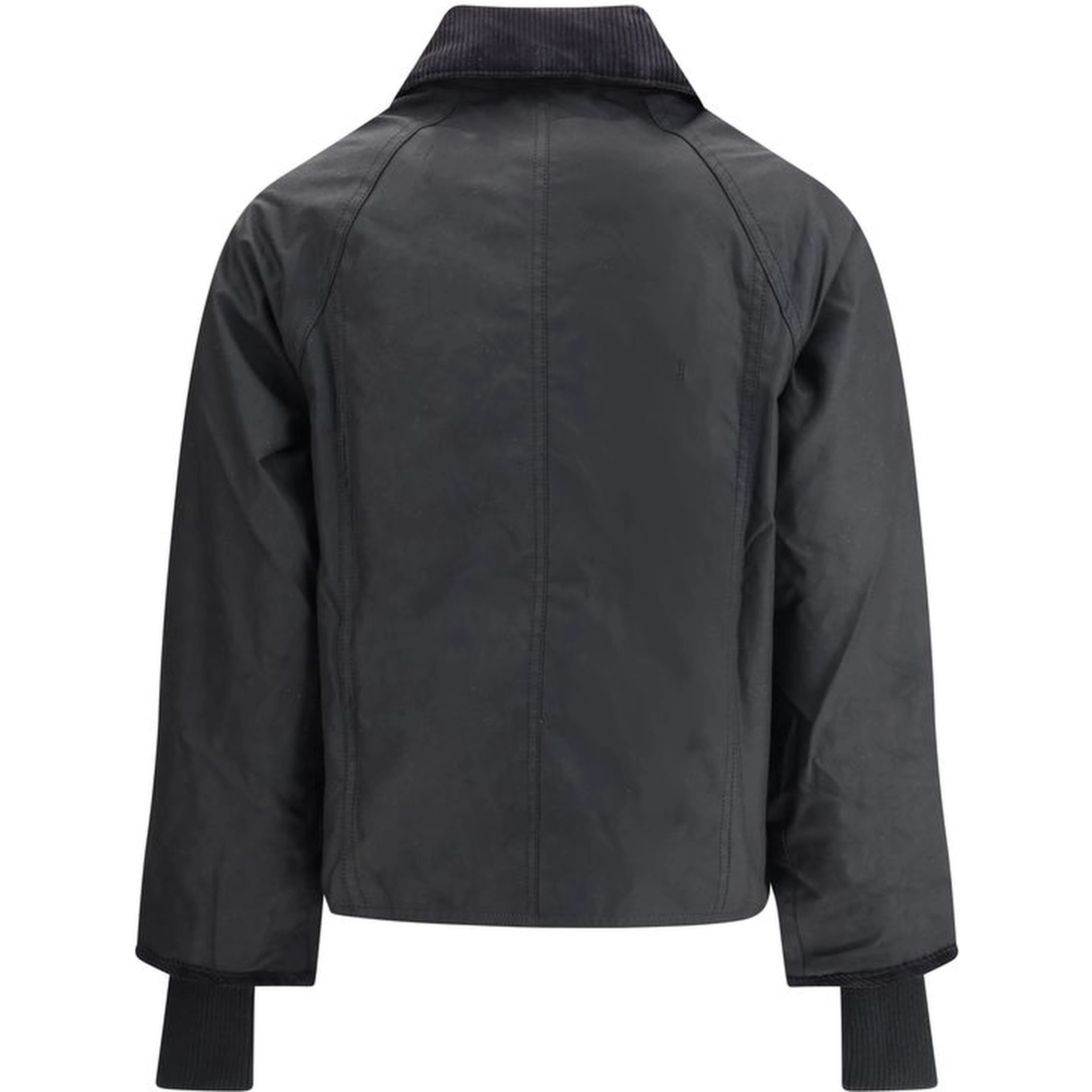 Black Cotton Full-Length Jacket
