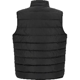 Black Polyester Sleeveless Jacket