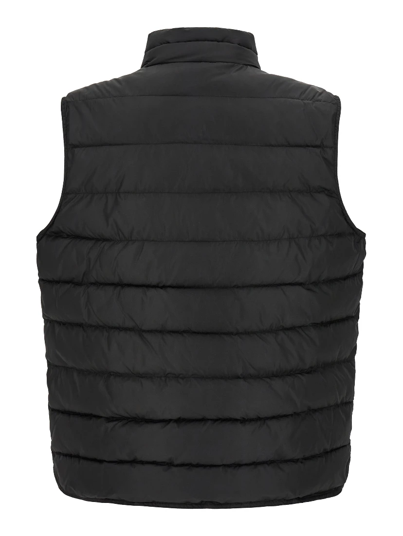 Black Polyester Sleeveless Jacket